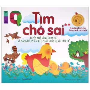 Phát triển IQ cho trẻ - Tìm chỗ sai 1 (Kèm decal dán hình) - TB2022